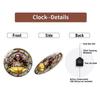 30x30cm Glass Wall Clock for Thanksgiving with Custom Autumn Leaves
