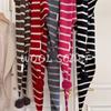 Knitted Scarf Women  Wool Winter Warm Scarves Bright Ball Stripe Design Thickened Shawl Soft Triangle  Pashmina Neck