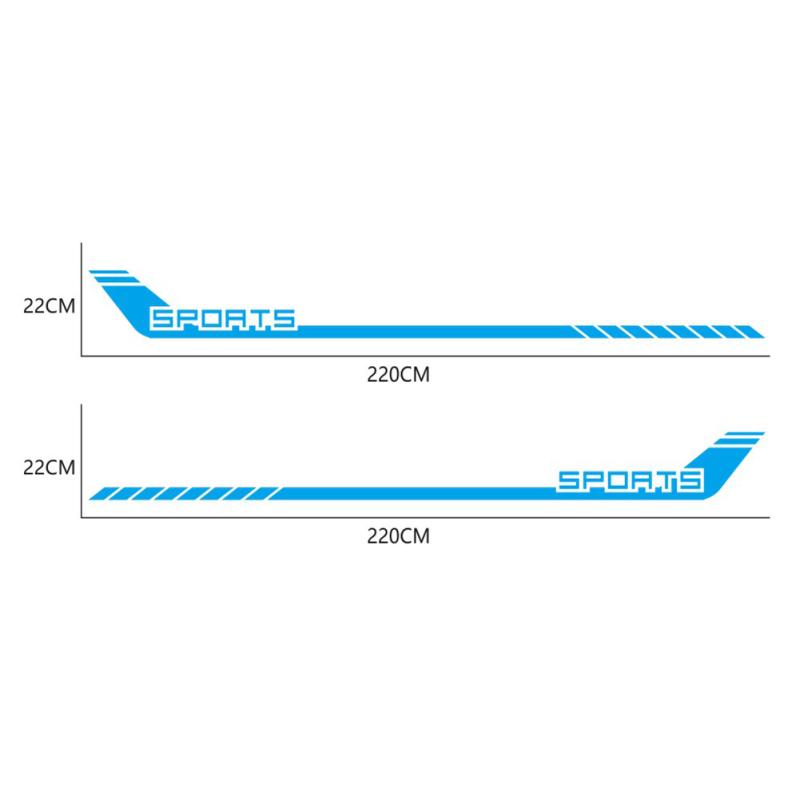 2 шт. D-1925 спортивные полосы автомобиля наклейки боковая дверь кузова автомобиля-Стайлинг украшения виниловые наклейки