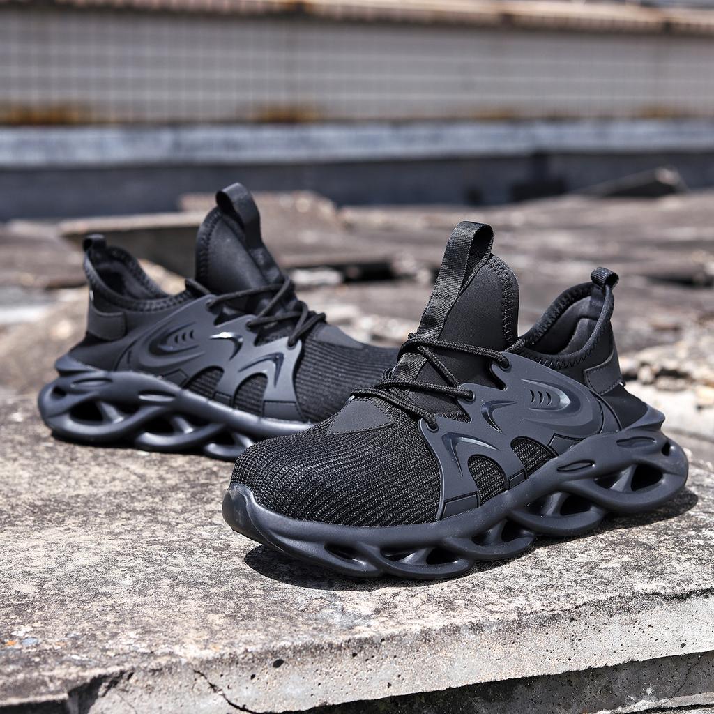 Дышащая защитная обувь Ботинки со стальным подноском для мужчин Легкая защитная обувь Мягкие удобные рабочие кроссовки Низкие рабочие туфли