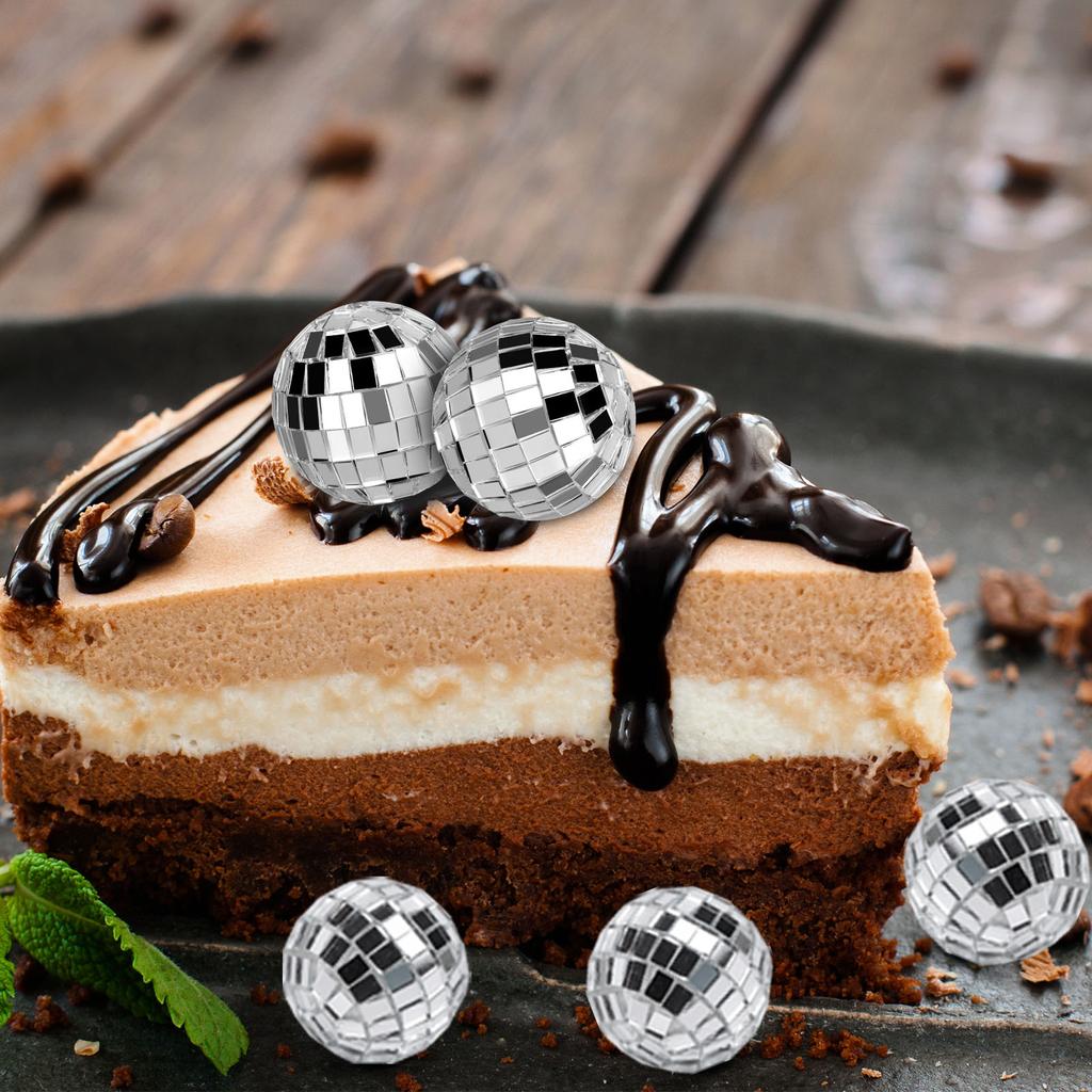 24 шт. диско-шаров, зеркальный диско-шар, диско-шар, украшение для диско-шара, украшения для диско-шаров для украшения торта, светоотражающие