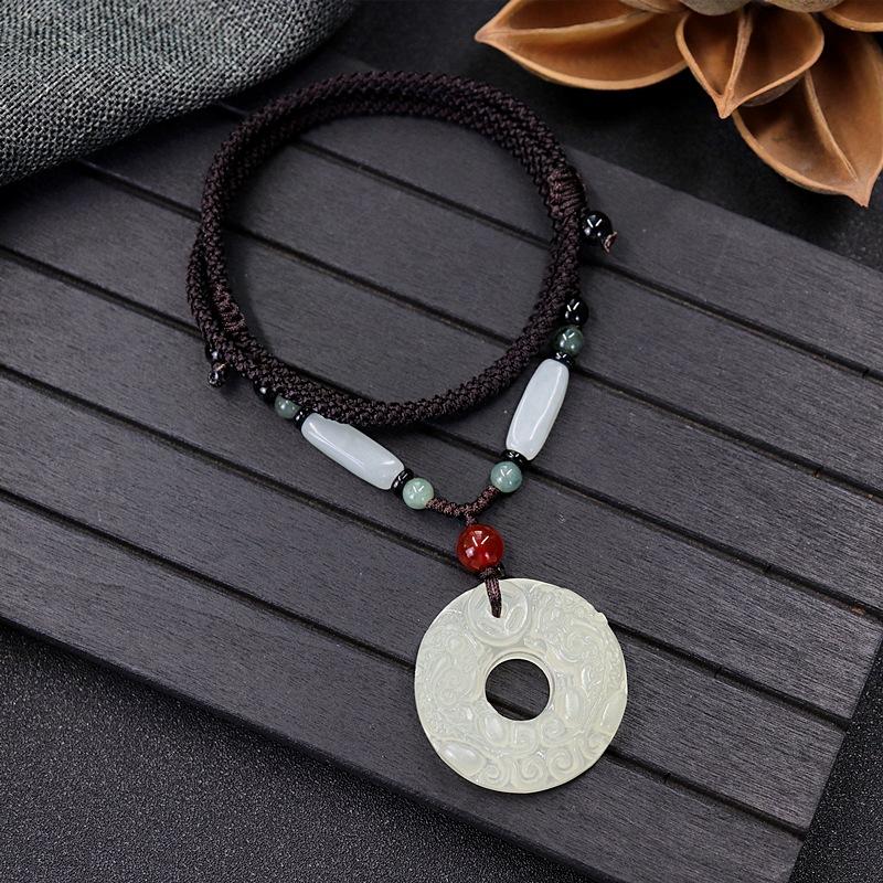 Ожерелье Цинъюй Пиксю для мужчин и женщин, универсальная высококлассная цепочка для свитера, длинная застежка безопасности, антикварная подвеска, осенне-зимние аксессуары