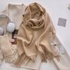New Autumn Winter Fashion Cashmere Solid Color Scarf Men Women Warm Thickening Shawl Neckerchief Scarves Bufanda Tassel