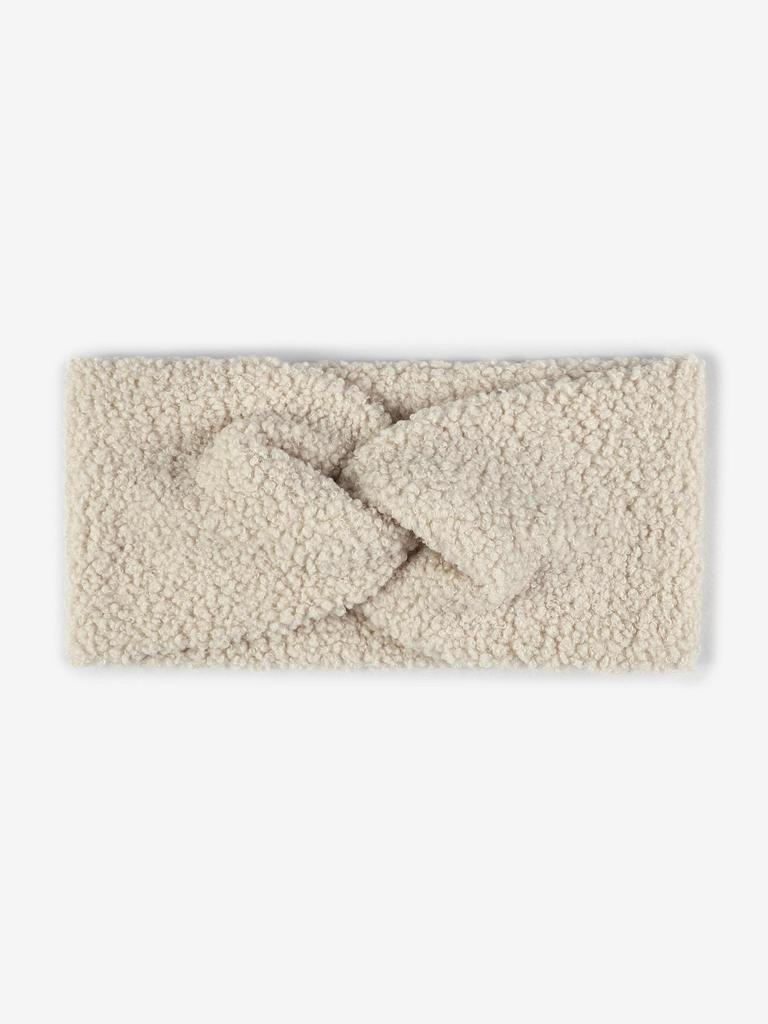 Широкая повязка на голову из плюша тедди с перекрещенными полосками - Однотонный плюшевый аксессуар для волос для йоги и умывания лица.