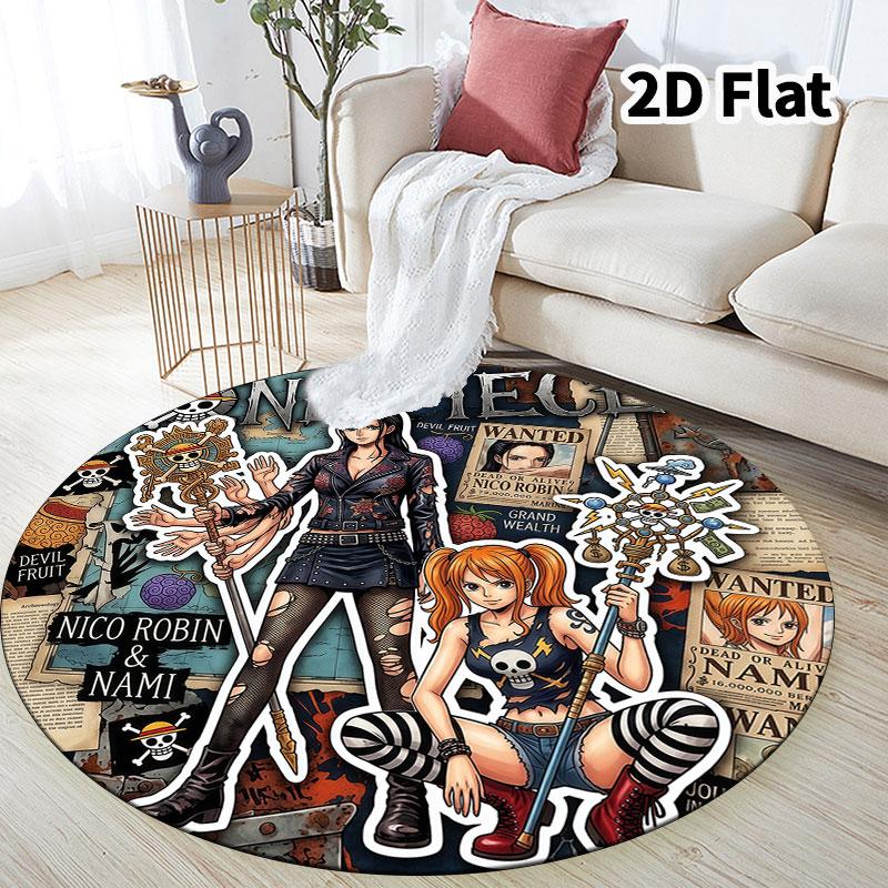 One Piece Round Area Rug Carpet Rug For Living Room Bedroom Sofa Playroom Decor Nonslip Floor Mat