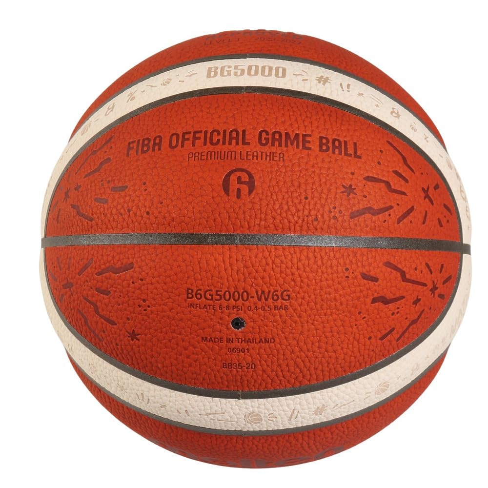 Molten BG5000 Официальный игровой мяч Чемпионата мира по баскетболу FIBA 2026 Размер 6 Женский, (B6G5000-W6G)