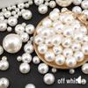 Imitation Pearl ABS Loose Beads for Jewelry and Clothing Accessories - Double and Non-Hole Options Available