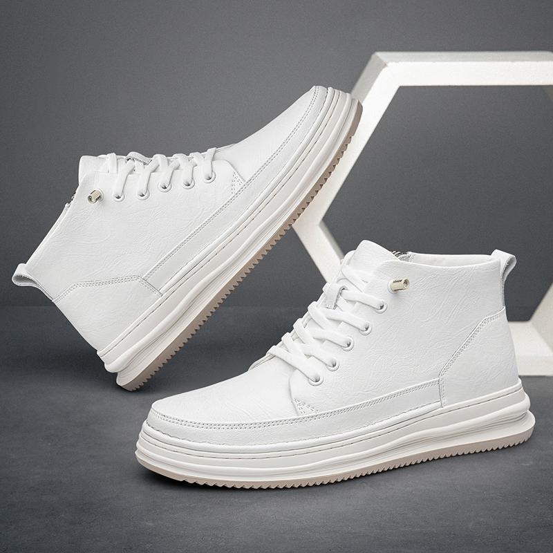 Модные мужские повседневные туфли из натуральной кожи, высококачественные ботинки для мотокросса с боковой молнией, роскошные брендовые мужские ботильоны, универсальные базовые ботинки