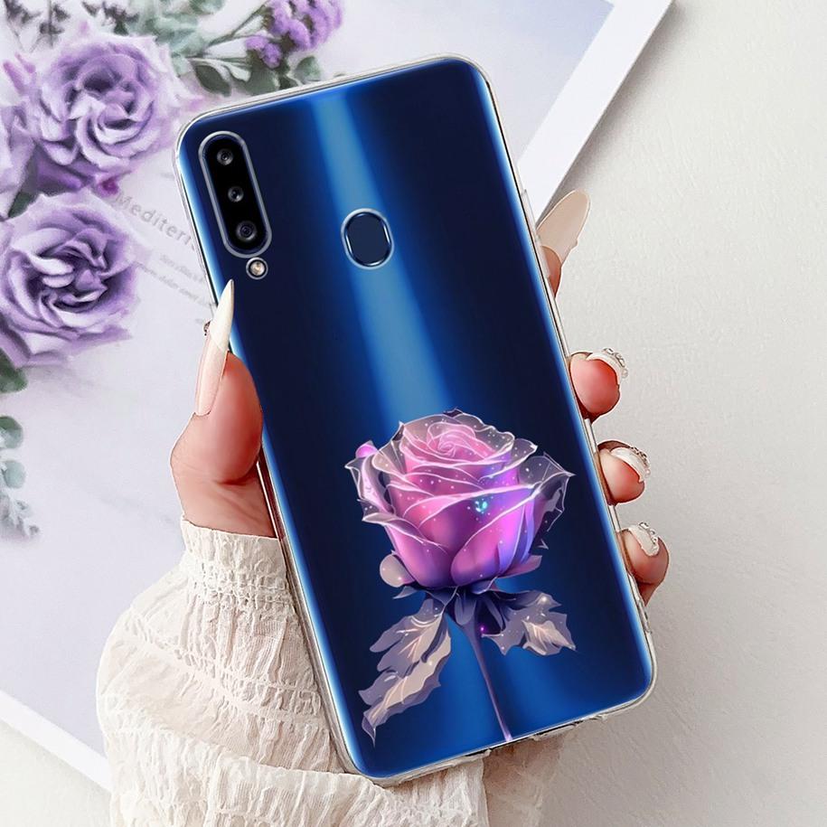 Case For Samsung Galaxy A20 A20e A20s Cover Fashion Flower Butterfly Soft Silicone Clear Bumper For Samsung A30 A 30 A 20 Covers