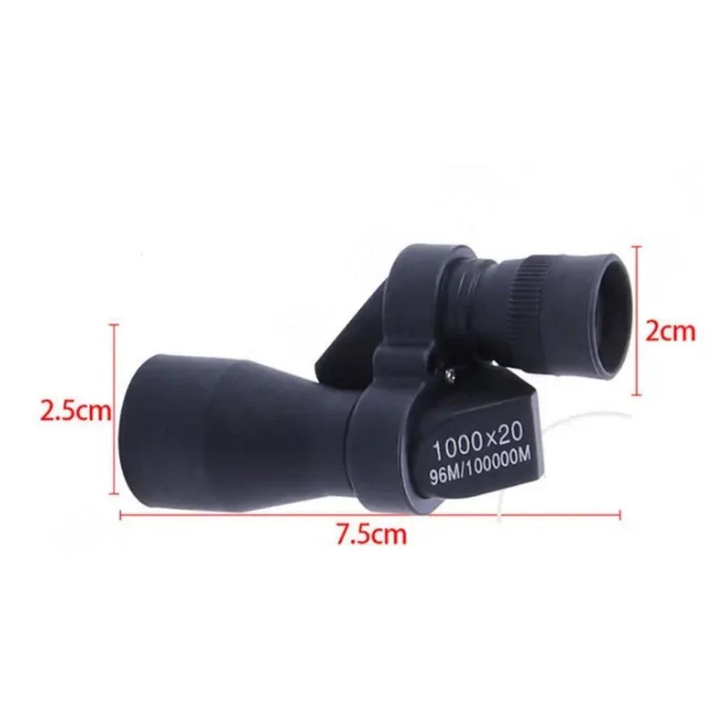 Portable Resin Mini Pocket Monocular Telescope 1000x20 High Magnification Zoom Outdoor Fishing Telescope for Hunting Camping