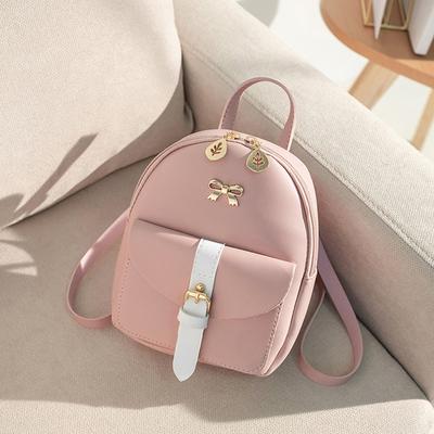 Женский мини-рюкзак из искусственной кожи Kawaii рюкзак милый изящный рюкзак маленькие школьные сумки для девочек бант-узел лист полые