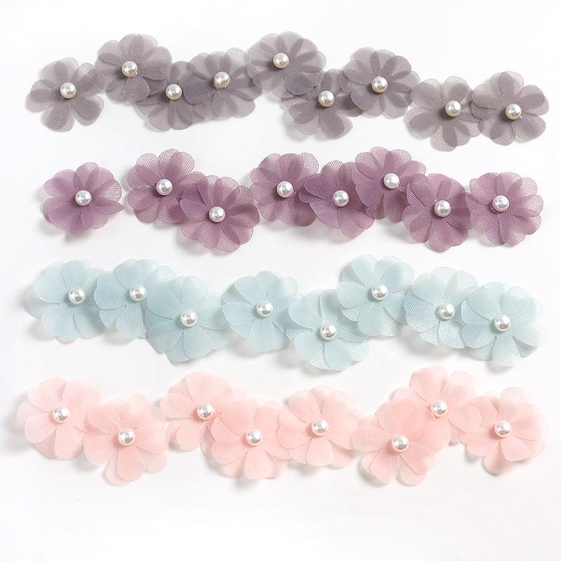 30/50Pcs Artificial Pearl Flower Clothing Accessories Furniture Living Room Decoration Wedding Fruit Tray Outdoor Garden Decor