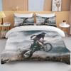 3D Motorcycle Bedding Set Print Cars Duvet Cover With Pillowcase Motocross Bedspread Boys Boys Bed Set King Size Home Textiles