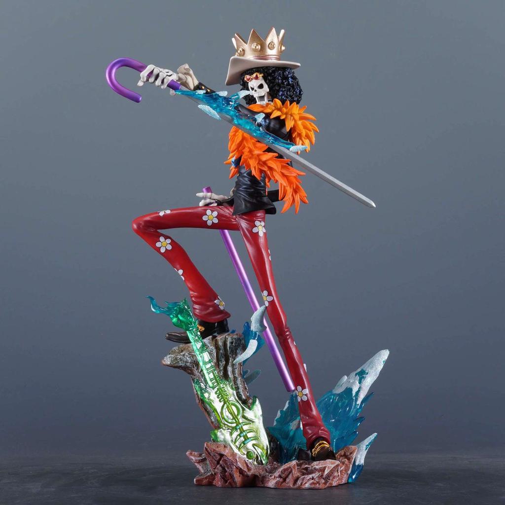 33 см Аниме One Piece Король Душ Брук Фигурка Действия Команда Соломенной Шляпы Серия Резонанса ПВХ Модель Статуэтка Коллекционная Декоративная Игрушка