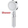 5 Mode One-Key Stop Water Shower Head Adjustable High Pressure Massage Shower Head Bathroom Accessories