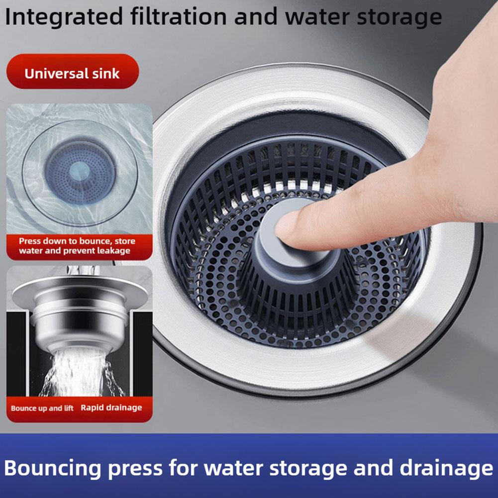 1/2/3PCS ABS Sink Filter Set Detachable Strainers, Plug Tools Kitchen Anti Filter Basket Cloggi K2N1