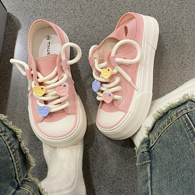 Парусиновые туфли для детей, универсальные, нишевые, лето 2025, новые, на толстой подошве, уродливые, милые, с большой головой, для отдыха, спорта, популярные, для сноуборда