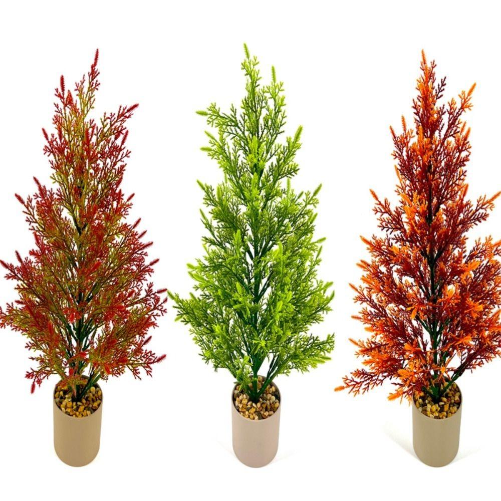 DIY Decor Gift Artificial Pine Tree Handmade Fake Pine Cypress Tree  Christmas Halloween Decoration
