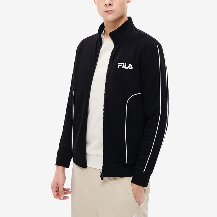 FILA Jackets Men's Jet Black Stand Collar Thickened Other F11M249503FBK