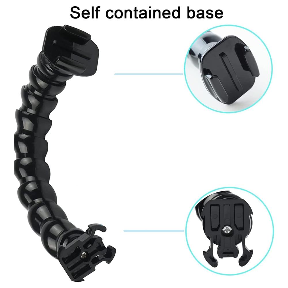 Крепление-прищепка Jaws с регулируемой 8-секционной гибкой ножкой для камер GoPro Hero 12 11 10 9 8 Insta360 X3 DJI Osmo Action