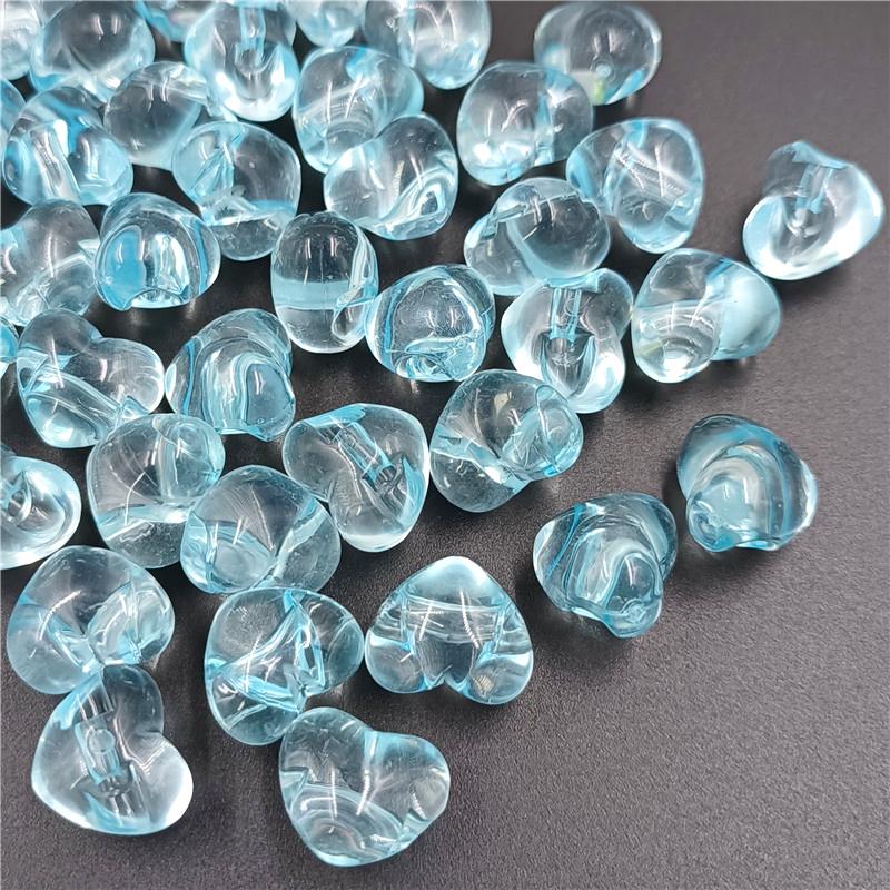 10 шт. акриловые бусины в форме сердца, прозрачные желеобразные бусины с обратной стороной, перфорированные бусины, сделай сам, ожерелье, браслет, аксессуары для изготовления ювелирных изделий