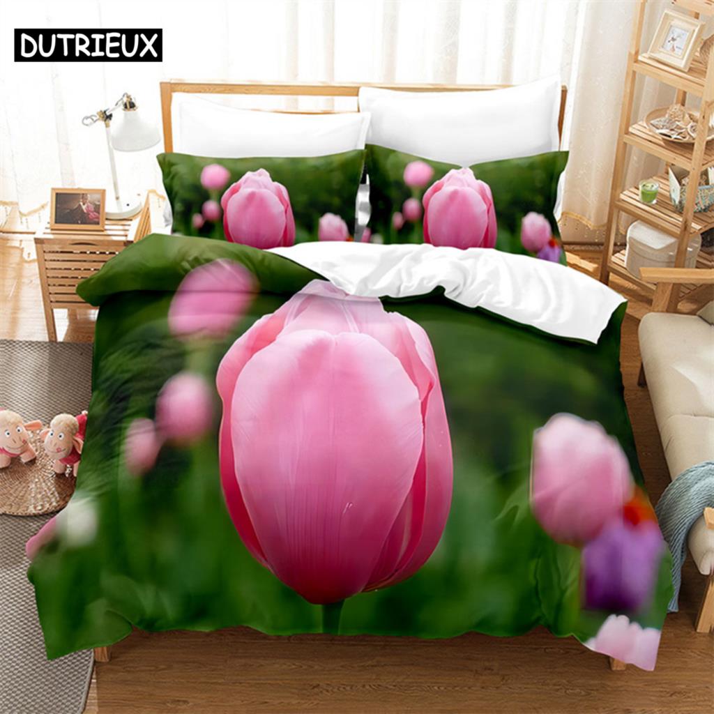 Комплект постельного белья Tulip Scenery Queen, пододеяльник, детский комплект постельного белья, комплект постельного белья King Size, комплект постельного белья