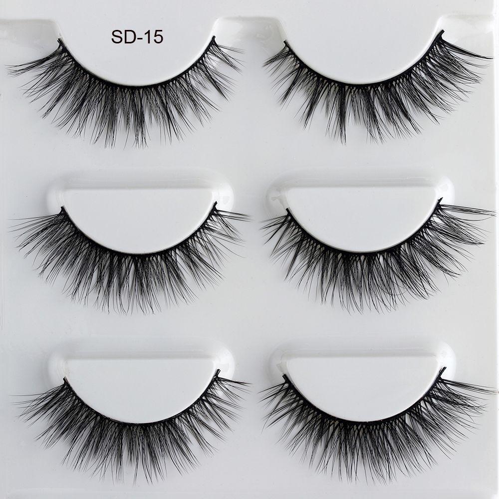 Модные толстые крестообразные грязные инструменты для наращивания ручной работы 3D шелковое волокно накладные ресницы натуральный макияж