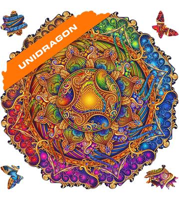 Деревянный пазл UNIDRAGON Mandala Series KS размер 33 x 33 см ~Бесконечное богатство~
