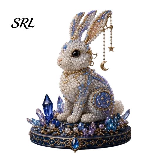 DIY Home Decor Craft Mythical Animal Bead Kit for Beginners, 3D Beaded Making with Crystal Pendant Beads Instructions, Unique Designs Glass