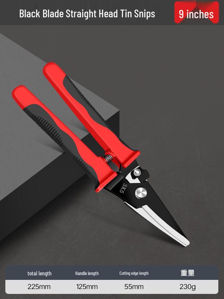 Industrial-Grade Stainless Steel Multi-Function Tin Snips: High Hardness, Powerful Keel Scissors.