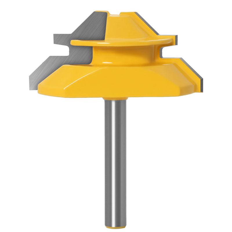 1-3 шт. 45 градусов замок фрезерный станок 1/4 дюйма 6 мм хвостовик деревообрабатывающий шип фреза инструмент сверление фрезерный станок для сплава карбида древесины