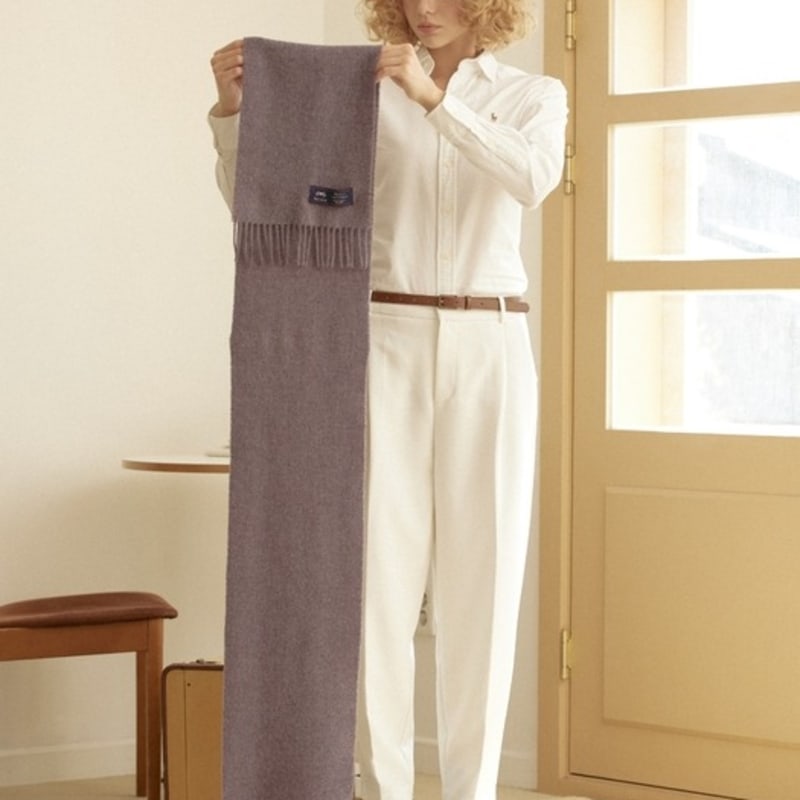 ABRAHAM MOON Шарф из мериносовой шерсти 25 см - Лаванда