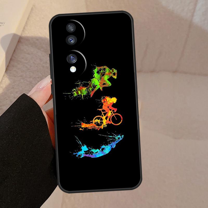 Триатлон Три Лайф Плавание Велосипед Бег За Честь Magic 8 5 6 7 Pro Чехол Для Honor Win RT 200 400 50 70 90 Lite X8b X8c X9a X9b X9c