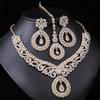 3Pcs Wedding Necklaces Earrings Set Fashion Rhinestone Choker Set Crystal Jewelry Set  Bridal