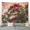 Garden View Tapestry Fence Natural Flower Plant Tapestry Wall Hanging Living Room Dormitory Room Aesthetics Home Decoration