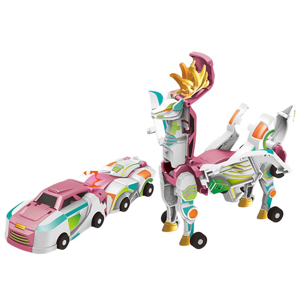 2-in-1 Collision Transforming Dinosaur Car Multi-Jointed Articulation Transforming Car Robot Toy for Kids Boys & Girls