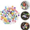 50/100Pcs Speckled Foam Easter Eggs Colorful Painted Bird Eggs  Easter Party Decorations
