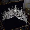 European and American Grand Crown Crystal Handcrafted Hair Accessory Queen's Crown Bride's Wedding Dress Accessory Champion Award Crown