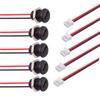 Cablecc Reversible Female DIY OEM Socket Cable Pitch Panel Mount DC 5V Power 5pcs/Set Type-C - 2-Pin Header, = 2.0mm, Type,