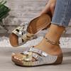 Fashion Women Wedge Slippers Anti-slip Comfortable Sandals New Vintage Open Toe Slippers Outdoor Designer Shoes for Women Slides Women