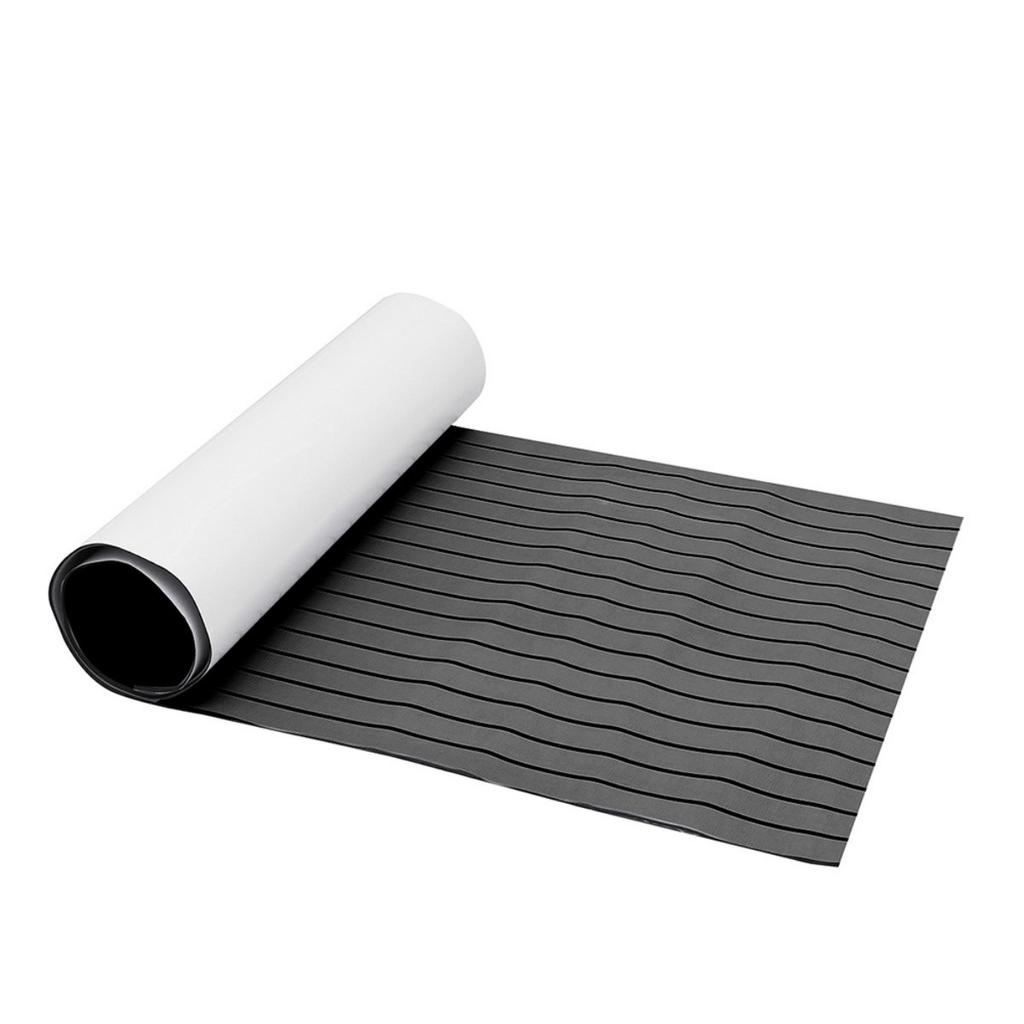 1Roll Self-Adhesive 2400x900x6mm Marine Flooring Faux Teak EVA Foam Boat Decking Sheet Accessories Floor Mat Decor Gray Carpet