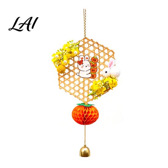 Mid-Autumn Festival Decoration Chinese New Year DIY Bamboo Woven Lantern Making Kit for Kids Decorative Tassel Bell Lanterns Adults Traditional