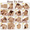 30pcs Kraft Paper Folding Paper Candy Packing Tote Boxes with Visible Window House Shape BurlyWood 12x10x18cm