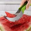 2 In 1 Watermelon Cutter Stainless Steel Effortless Fork Slicer Tool Dual Head Fruit Slicing Tool for Home Kitchen Gadget