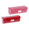 2 Colors Women PU Leather Lipstick Case with Mirror