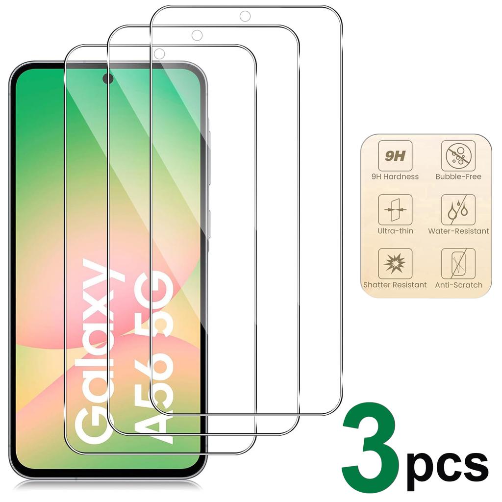 3pcs HD Clear Tempered Glass For Samsung Galaxy A16 A26 A56 A36 A06 4G 5G Screen Protector