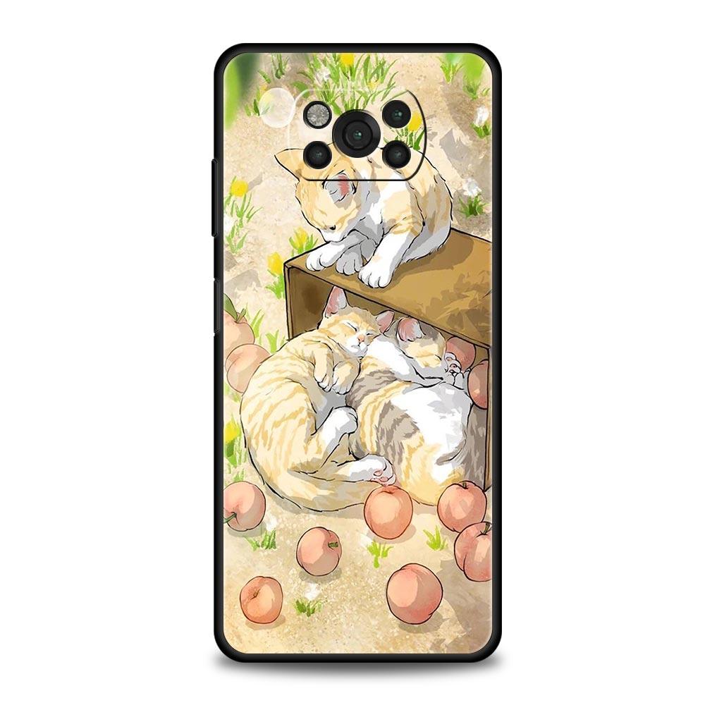 Модный чехол для телефона с милыми котами для Xiaomi Poco X3 NFC M3 F3 F4 M4 X4 Mi Note 12T 12 Pro 10 11 Lite 10T 5G 11T 9T 11i мягкий чехол