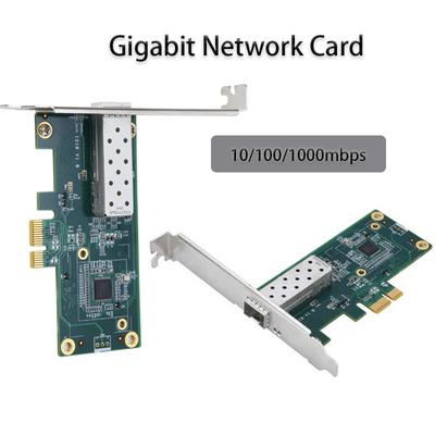 Разветвитель Интернета Игровая карта PCIE компьютерный аксессуар Оптоволоконная сетевая карта Оптоволоконный порт SFP Гигабитная сетевая карта 10/100/1000 Мбит/с Гигабитный сетевой адаптер для ПК