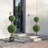 2 Pack 3' Artificial Boxwood Topiary Tree Faux Plant UV Decor In/Outdoor