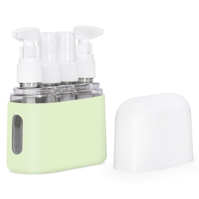 2/3/4-In-1 Travel Refillable Bottle Set Combination Liquid Lotion Shampoo Shower Gel Dispenser Empty Cosmetic Container Atomizer